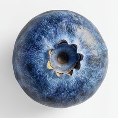 Close-Up View of a Blueberry with Detailed Texture and Colors