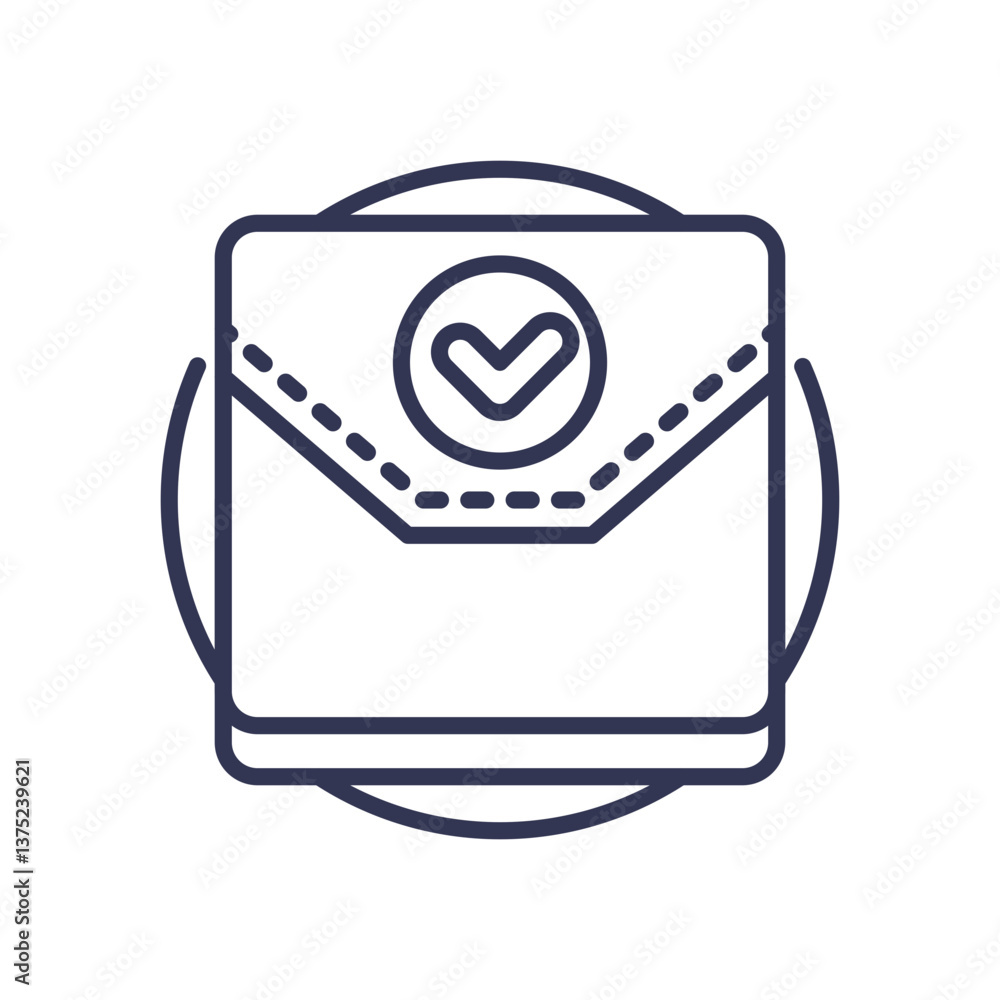 Poster envelope icon symbolizes secure document preservation and communication.