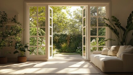 living room with a window