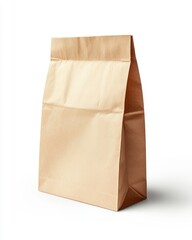 Brown Paper Bag Isolated on White Background for Various Uses