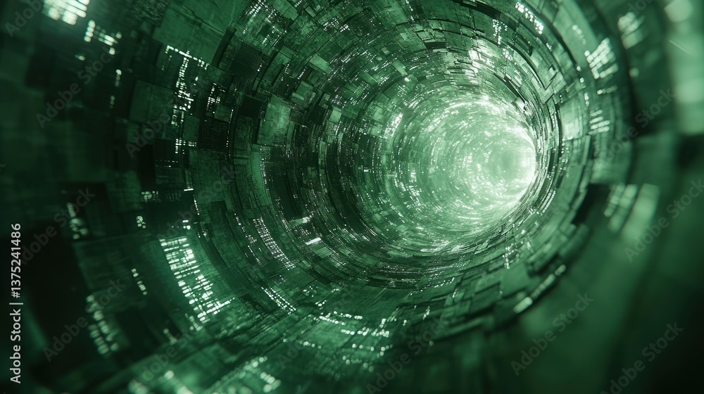 Poster abstract digital tunnel: a journey through green data streams