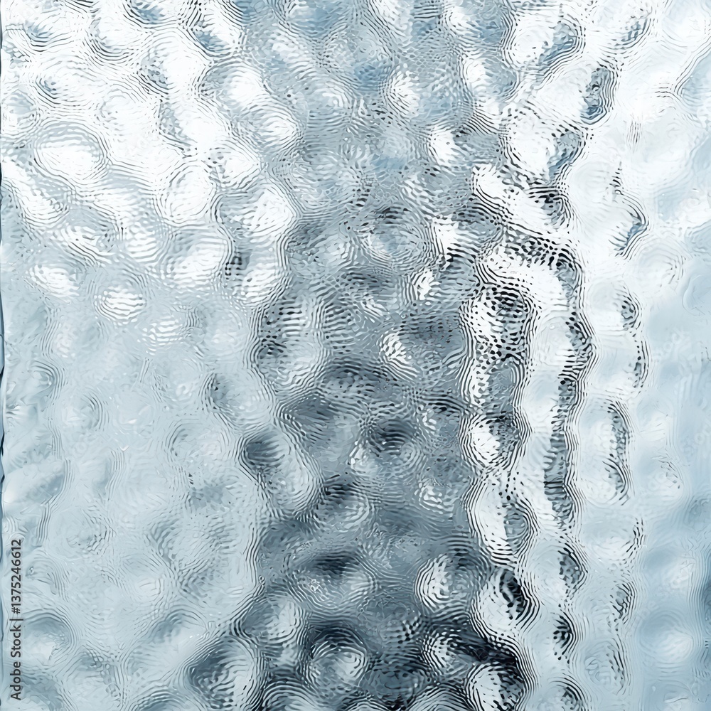 Poster textured glass abstraction: an intricate, close-up study of textured glass, showcasing its unique pa