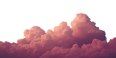 Evening pastel sky with soft clouds, serene cloudscape atmosphere isolated background