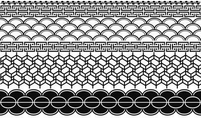 Classical oriental linear pattern vector. Graphic elements for advertising, branding, posters, banners, ppt, and artwork.