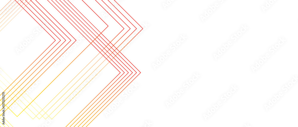 Poster Abstract beautiful perfect random red gradient lines with creative geometric triangle shape. Modern seamless and retro pattern technology & business concept template. Architecture concept geometric