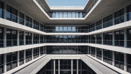 Symmetrical architecture in a modern building