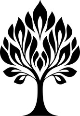 Stylized Tree Silhouette