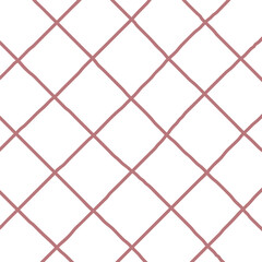 Diagonal Grid Pattern  Hand-Drawn Lattice Vector Design