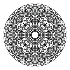 Ornamental Mandala Lace Pattern in Circular Design