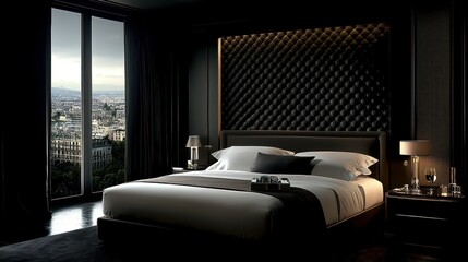 Luxury Parisian Bedroom Suite with City View