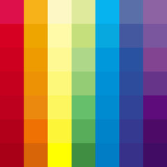 Background made of squares in rainbow colors
