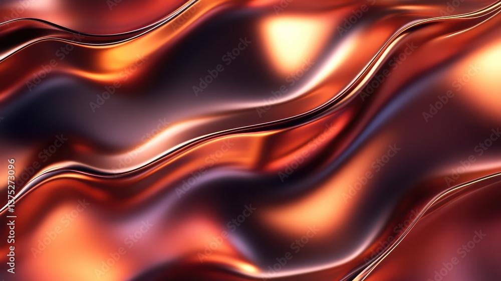 Poster abstract digital waves bending and stretching fluidly, representing elasticity in motion. the clean 