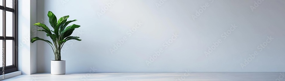 Poster blank white gradient background with product display white backdrop or empty studio with room floor 