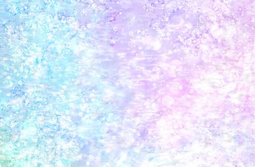 神秘的、メルヘン、幻想的なきらきら光るシンプルグラデーション背景壁紙イラストテクスチャ【ピンク、紫、青、水色】