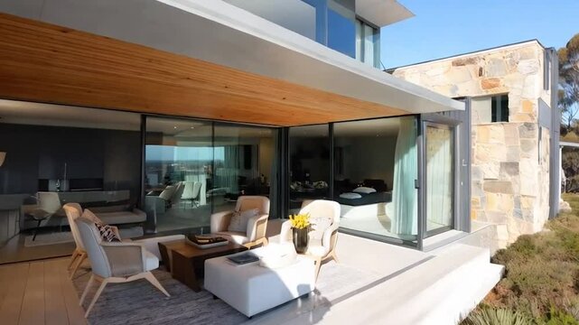 Beautiful modern home in South Australia, urban environment, modern accessories and furniture