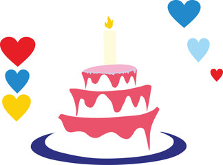 birthday cake with candles