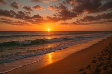 Fototapeta premium sunset on the beach