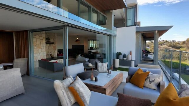 Beautiful modern home in South Australia, urban environment, modern accessories and furniture