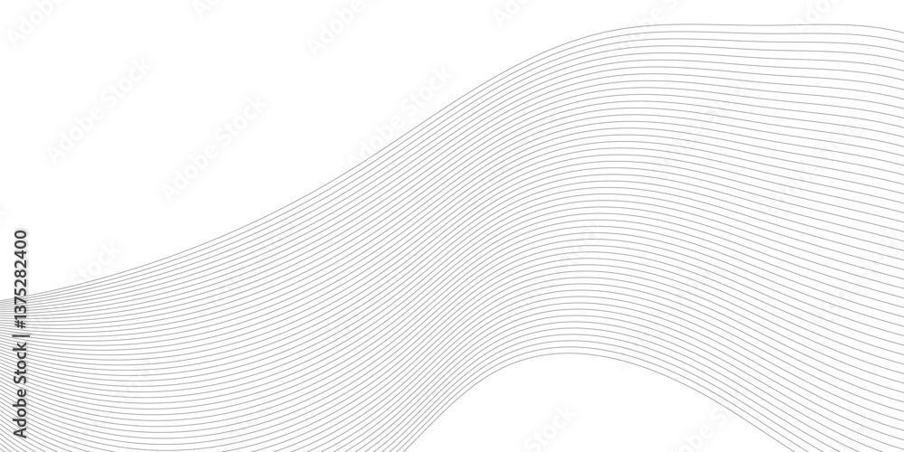 Poster vector abstract wavy and curve line art flowing dynamic grey isolated on transparent background in c