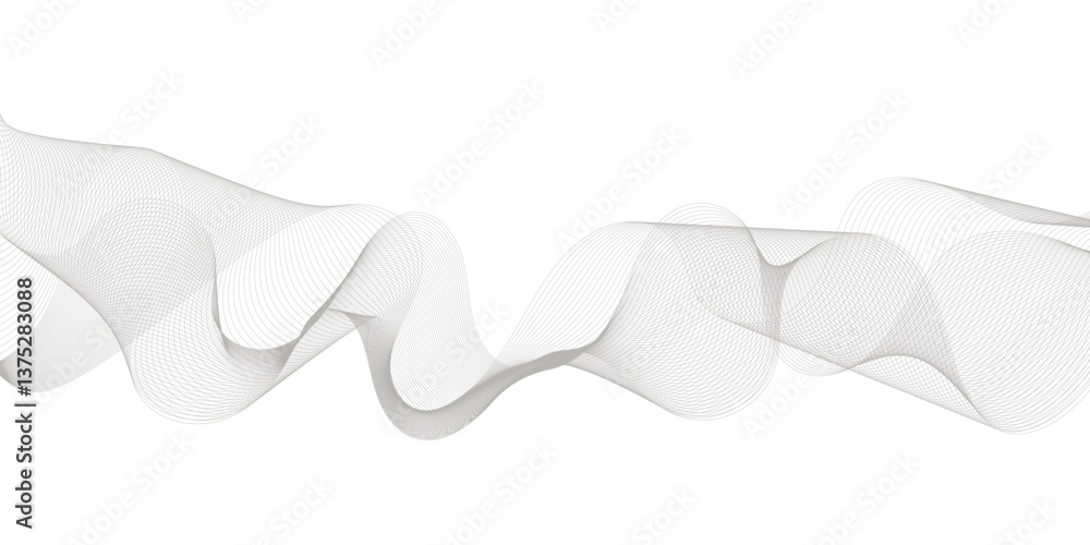 Poster vector wavy grey lines flowing smooth digital futuristic technology curve ocean black gradient color