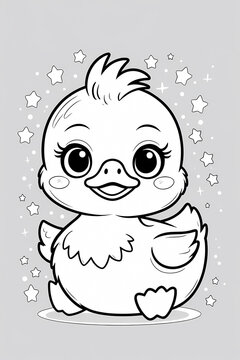 duck coloring page