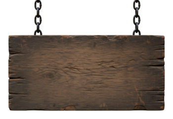 古木看板 鎖で吊るす 無地