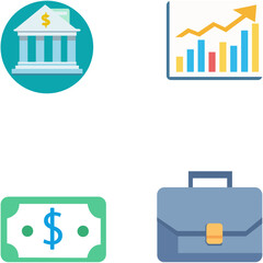 Vector business icons set for infographic design elements