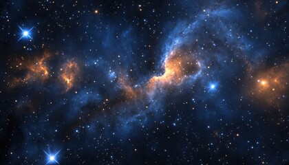 Obraz premium Cosmic Nebulae and Stellar Formation