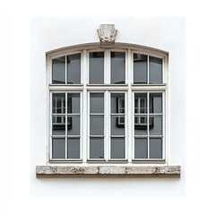 Fototapeta premium Front view of a fixed window isolated on a white background