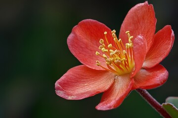 Close up view of a vibrant orange and yellow blossom