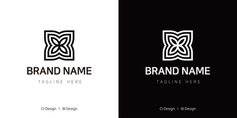 꽃을 싱장화한 입체적인 CI, BI, Symbol design