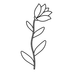 Spring flower icon vector. Flower illustration sign. Garden symbol. Greenhouse logo.