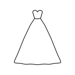 Dress icon vector. frock illustration sign. Fashion symbol or logo.
