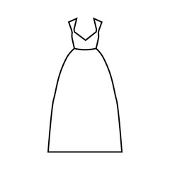 Dress icon vector. frock illustration sign. Fashion symbol or logo.