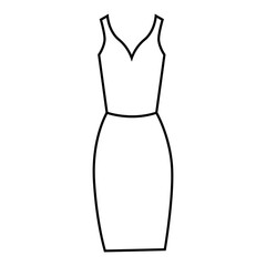 Dress icon vector. frock illustration sign. Fashion symbol or logo.