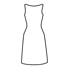Dress icon vector. frock illustration sign. Fashion symbol or logo.