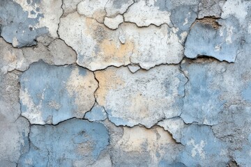 Obraz premium Abstract blue dark paint concrete stone texture for background in summer wallpaper. Cement and sand wall of tone vintage, Generative AI