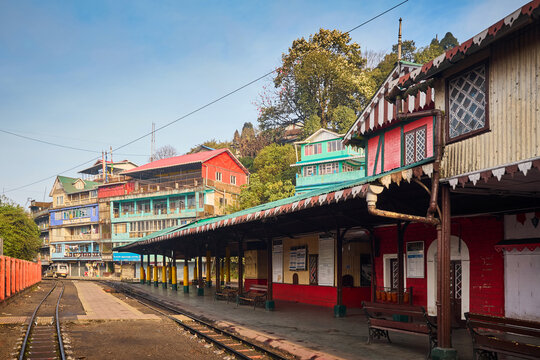 Train station in Ghoom near Darjeeling, India