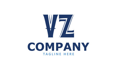 Fototapeta premium VZ V vz initial logo | initial based abstract modern minimal creative logo, vector template image. luxury logotype logo, real estate homie logo. typography logo. initials logo