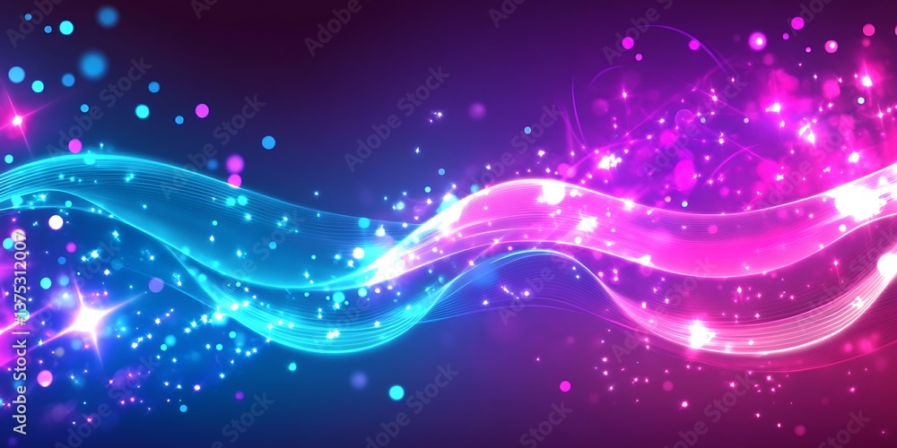 Poster abstract wave of energy: a dynamic and vibrant abstract composition featuring flowing waves of energ