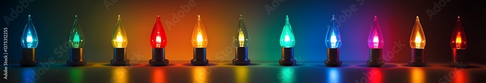 Poster chromatic spectrum of light: a vibrant and mesmerizing display of colored lights.