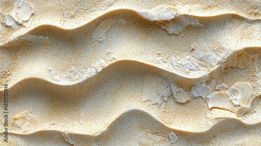 Poster abstract beige wave texture: a detailed macro shot of undulating surface with intricate details and 
