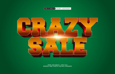 crazy sale editable text effect with a sale and offer text effect