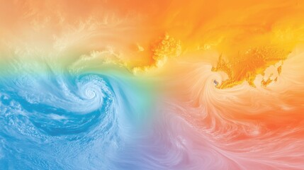 Dynamic swirling colors of nature abstract landscape digital artwork calm environment vivid viewpoint