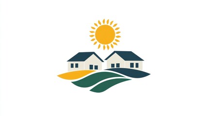 Obraz premium Country Homes Under Sun Logo Design