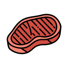 steak vector art, steak icon, food vector illustration