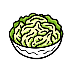 coleslaw vector art, coleslaw icon, food vector illustration