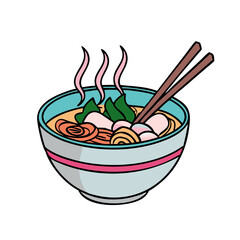 pho vector art, pho icon, food vector illustration