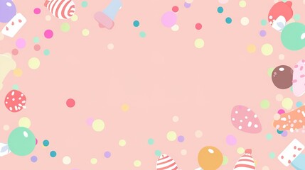 The Candy Background of Children's Day: Sketching a Joyful Festival Picture Full of Childlike Fun with the Sweetness of Candies