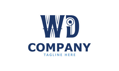 WD W wd initial logo | initial based abstract modern minimal creative logo, vector template image. luxury logotype logo, real estate homie logo. typography logo. initials logo